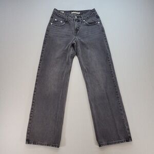 Levi's Low Loose Jeans Womens 23 Charcoal Gray Baggy Low Rise Denim